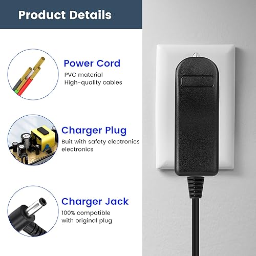 Miniatura 4 de Adaptador de corriente de 9,5 V para teclado de piano Casio SA76 SA77 SA46 CTK-2080 CTK-2550 CTK-3200 Reemplazo de teclado de piano para adaptador