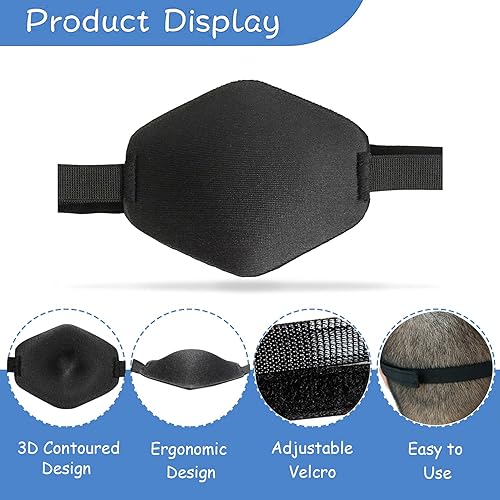 Miniatura 2 de AMZVIO Parches oculares para adultos y niños, parche ocular suave ajustable 3D para ojos perezosos o después de una cirugía ocular (grande)..