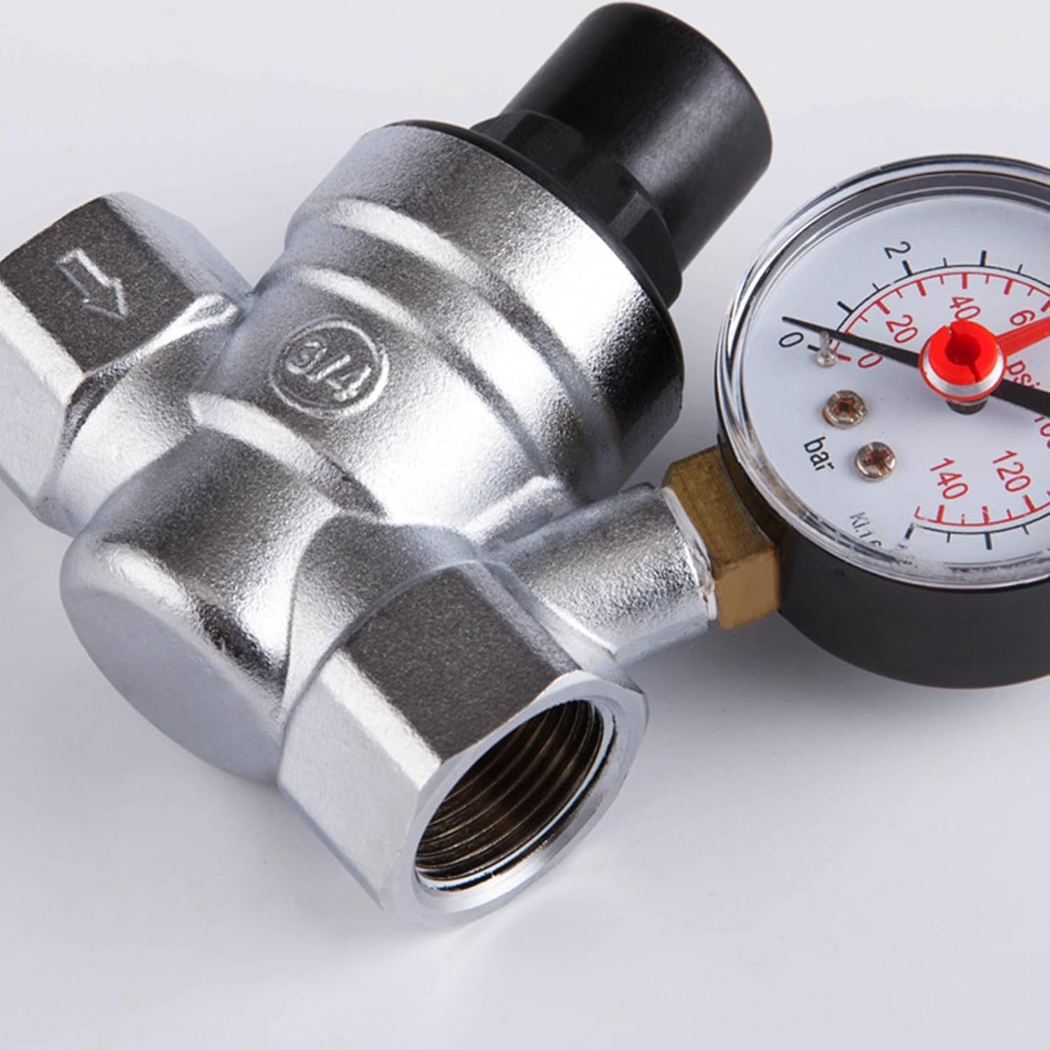 Sturdy Brass Water Pressure Regulator Gauge DN15 DN20 Tap Reducing Valves for Home Industrials Systems Use Pressure Regulator Brass