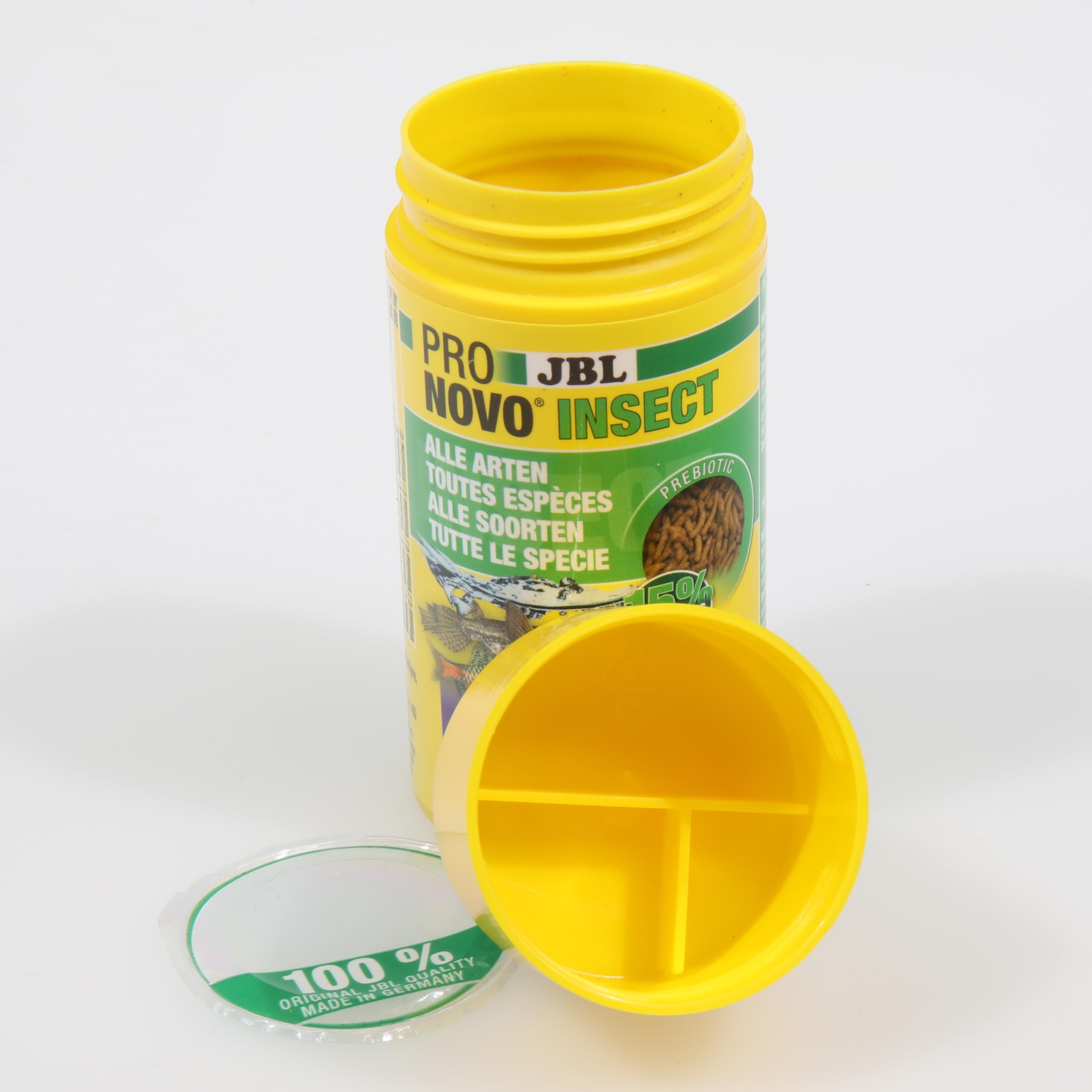 JBL PRONOVO INSECT STICK, Aliment pour tous Poissons d'Aquarium de 3-10 cm, Bâtonnets Alimentaires pour Poissons, Doseur à clic, taille S, 100 ml