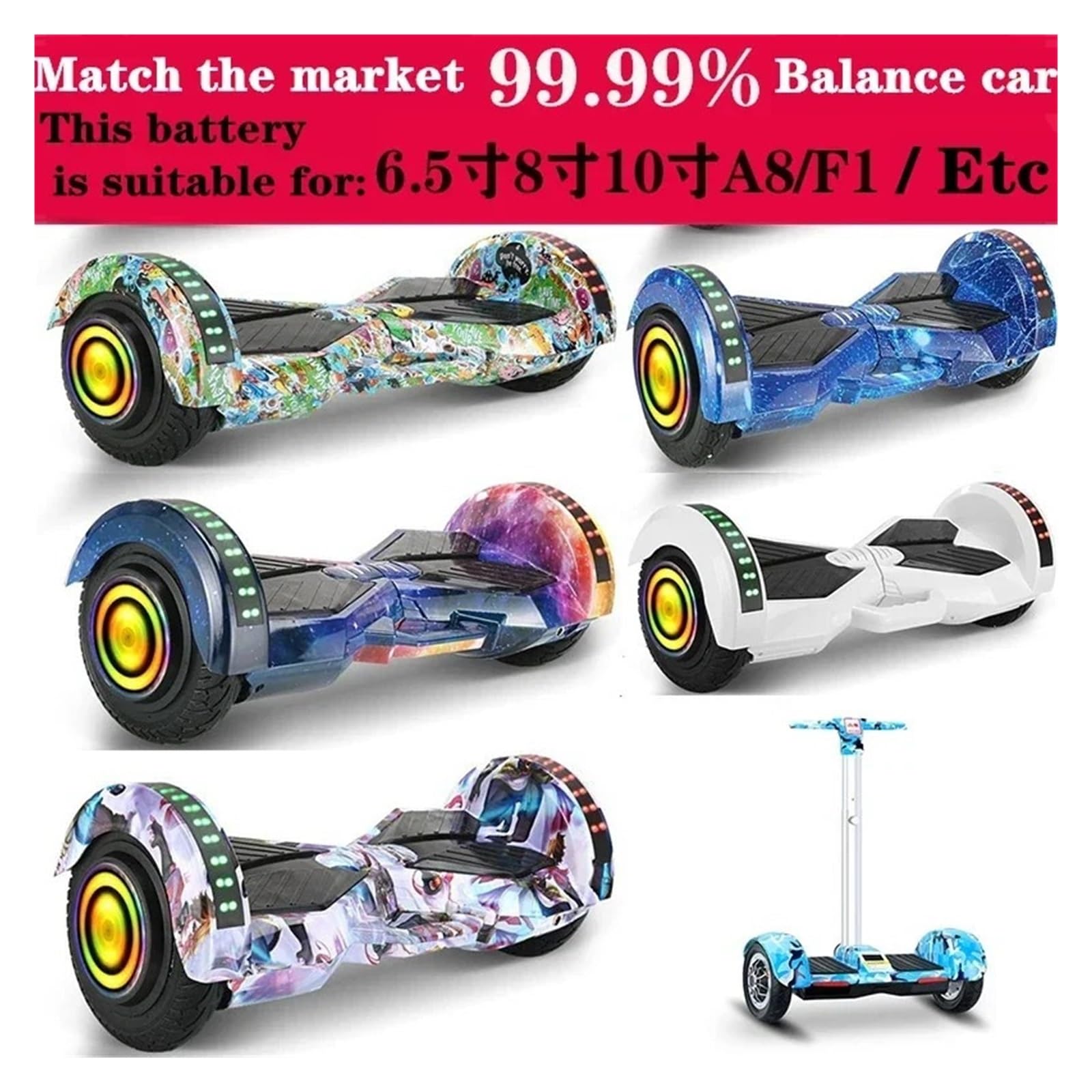 Batterie Lithium-ion Rechargeable 36V 12ah 10s2p, for Scooter électrique à auto-équilibrage, pièces de rechange for HoverBoard et monocycle