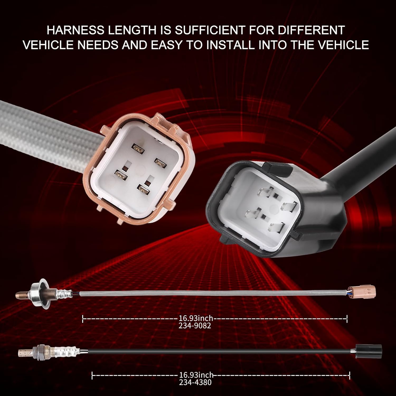 Pack of 2 O2 Oxygen Sensor Upstream 234-9082 Downstream 234-4380 Compatible with Nissan Sentra S SL SR 2.0L Base Custom Elite Emotion Luxury Premium Sedan 4-Door 2010 2011 2012