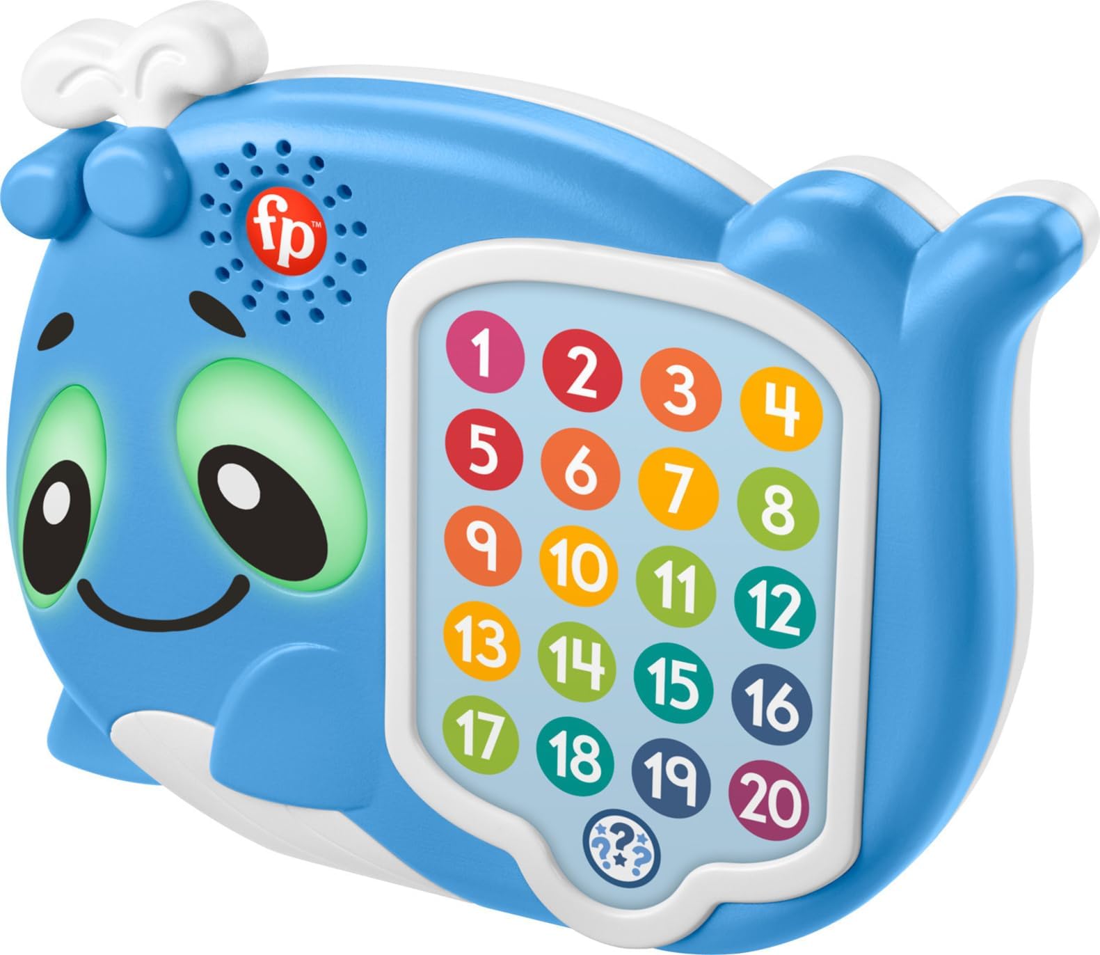 Fisher-Price Linkimals 1-20 Count & Quiz Whale, Interactive Musical Learning Toy with Lights and Games for Toddlers Ages 18 Months and Older