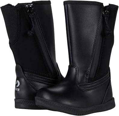 BILLY Footwear Kids Rain for Toddlers - Dual Zipper, Closed and Raised Round Toe, Water Resistant High Boots
