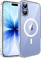 Capa Mag-Safe para [iPhone 17] Capinha Premium Slim Magnetica com [Proteção de Câmera] Clear Case Transparente [Anti-Amarelamento], Compatível com MagSafe, Resistente a Riscos e Anti Impacto