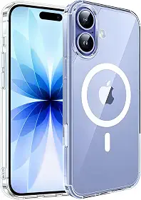 Capa Mag-Safe para [iPhone 17] Capinha Premium Slim Magnetica com [Proteção de Câmera] Clear Case Transparente [Anti-Amarelamento], Compatível com MagSafe, Resistente a Riscos e Anti Impacto