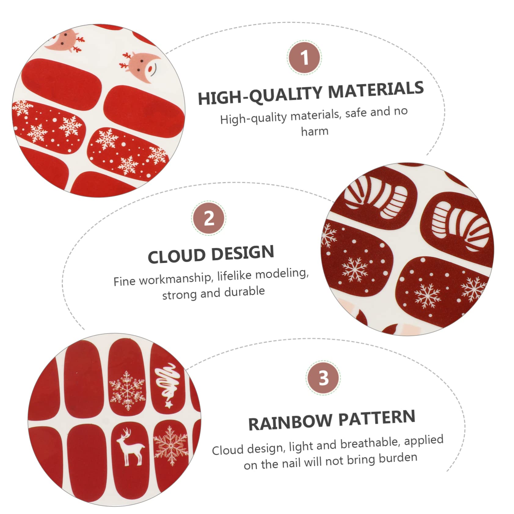 FRCOLOR 2 Set Adesivi Per Unghie Natalizi Adesivi Unghie Natale Per ie Natale Per Smalto Natalizi Decorazioni Per ie Adesivo Per ie Carta 15 Fogli * 2