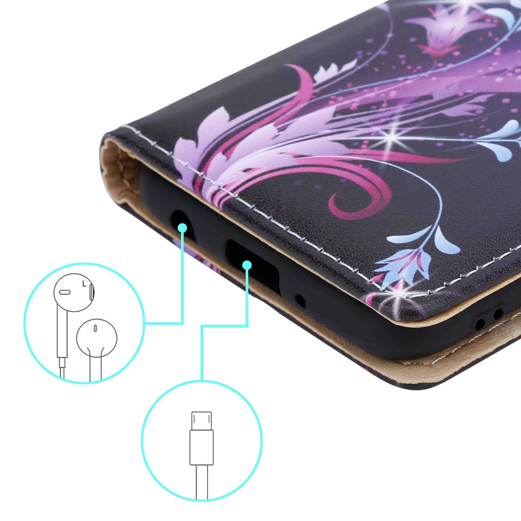 Sunrive Cover per ALCATEL 1C 2019, Custodia con Supporto