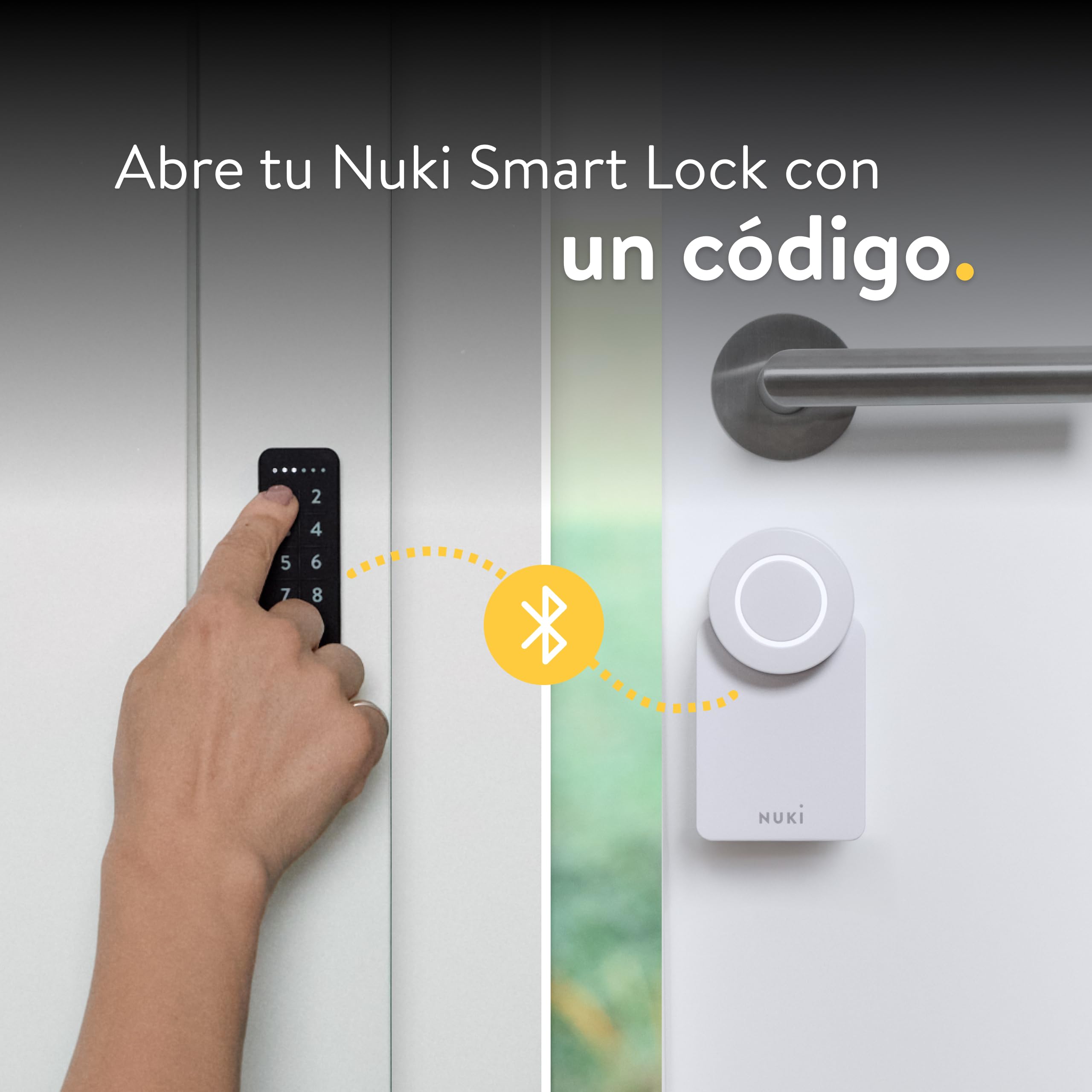 Nuki Smart Lock Go (2025) con Bluetooth & Matter, cerradura inteligente que convierte tu smartphone en llave, fácil instalación sin cambiar cilindro – Smart Lock con Keypad