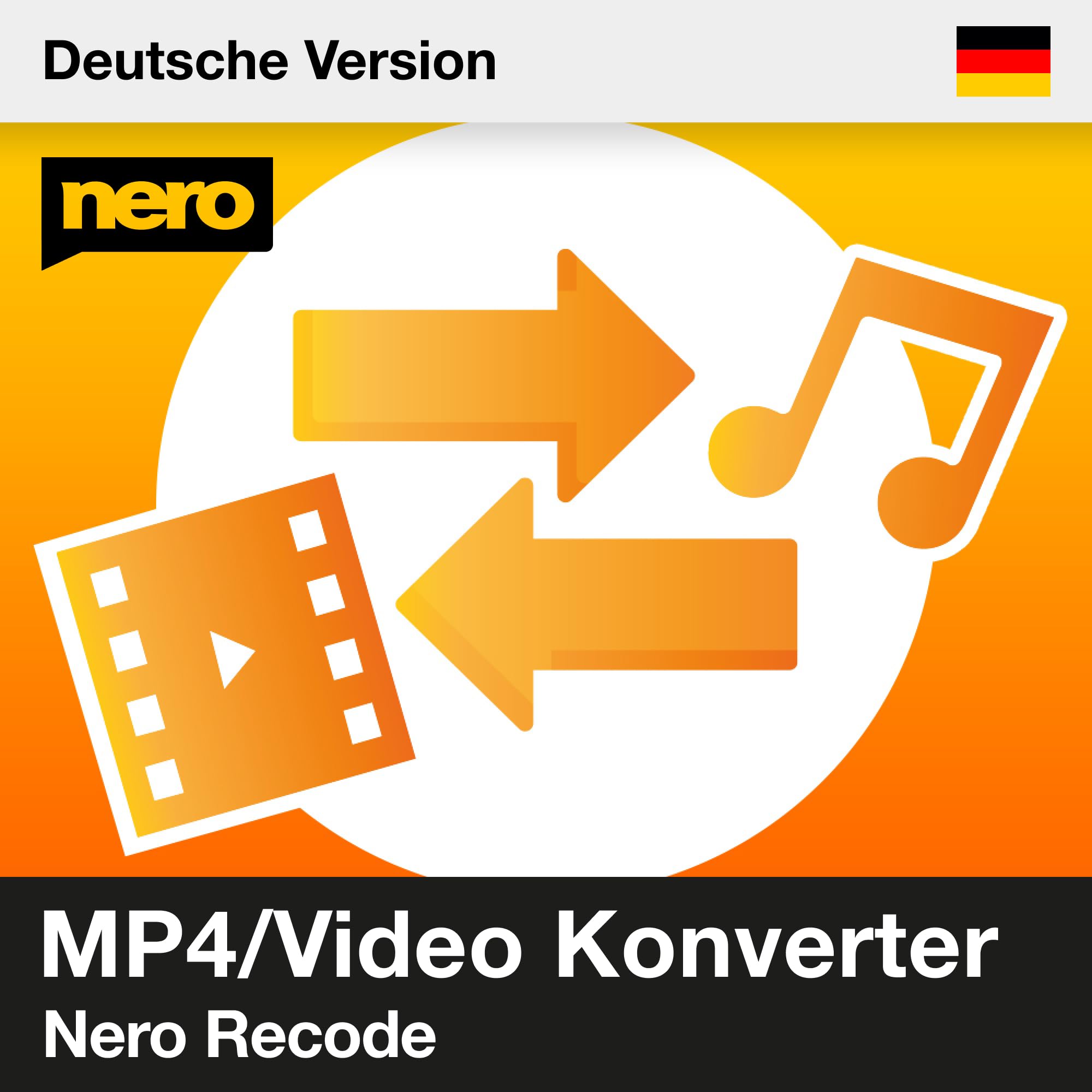 Nero Recode | Audio & Video Converter Software | MP3 Converter | MP4 Converter | DVD rippen & Video komprimieren | Formate: MP4, AVI, MOV, MP3, WAV, FLAC | Unlimitierte Lizenz | 1 PC | Win 11/10/8/7