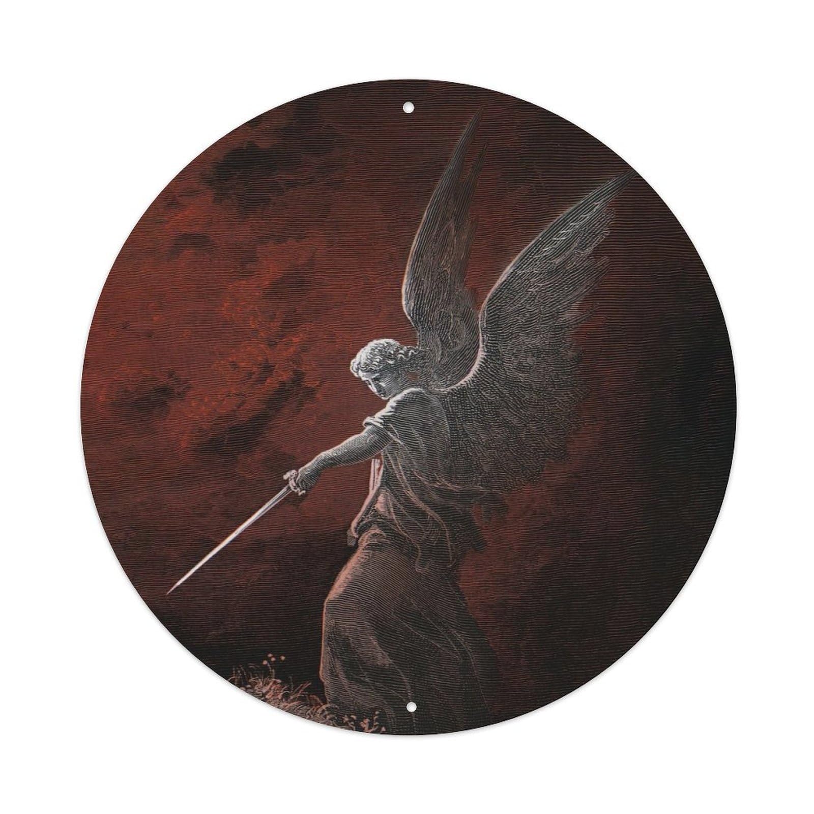 Archangel Michael Christian Warrior Holy Sword Metal Tin Sign