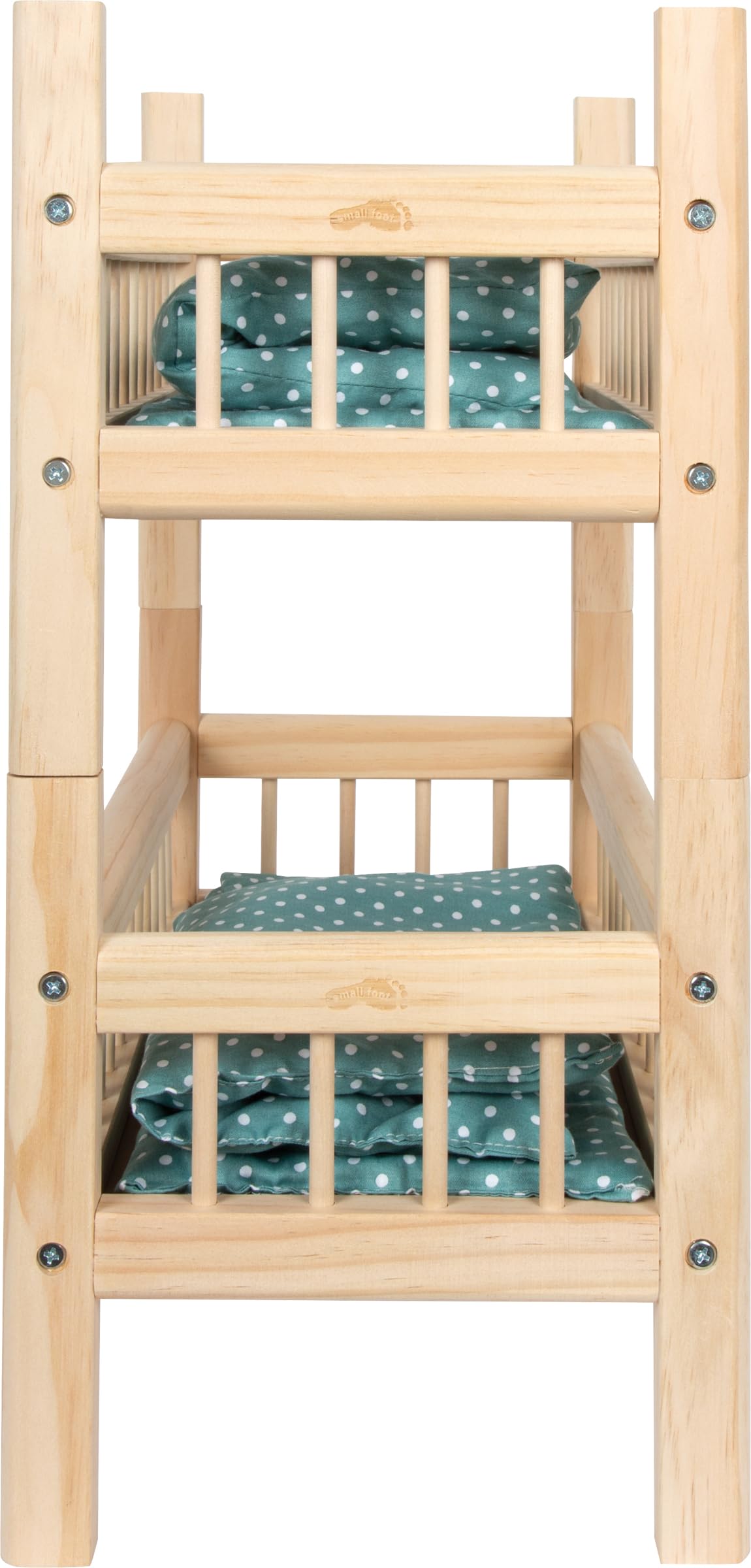 Small Foot Cama Alta muñecas Natural, Madera 2 en 1 Ropa de Cama niños de 3 años, 12822