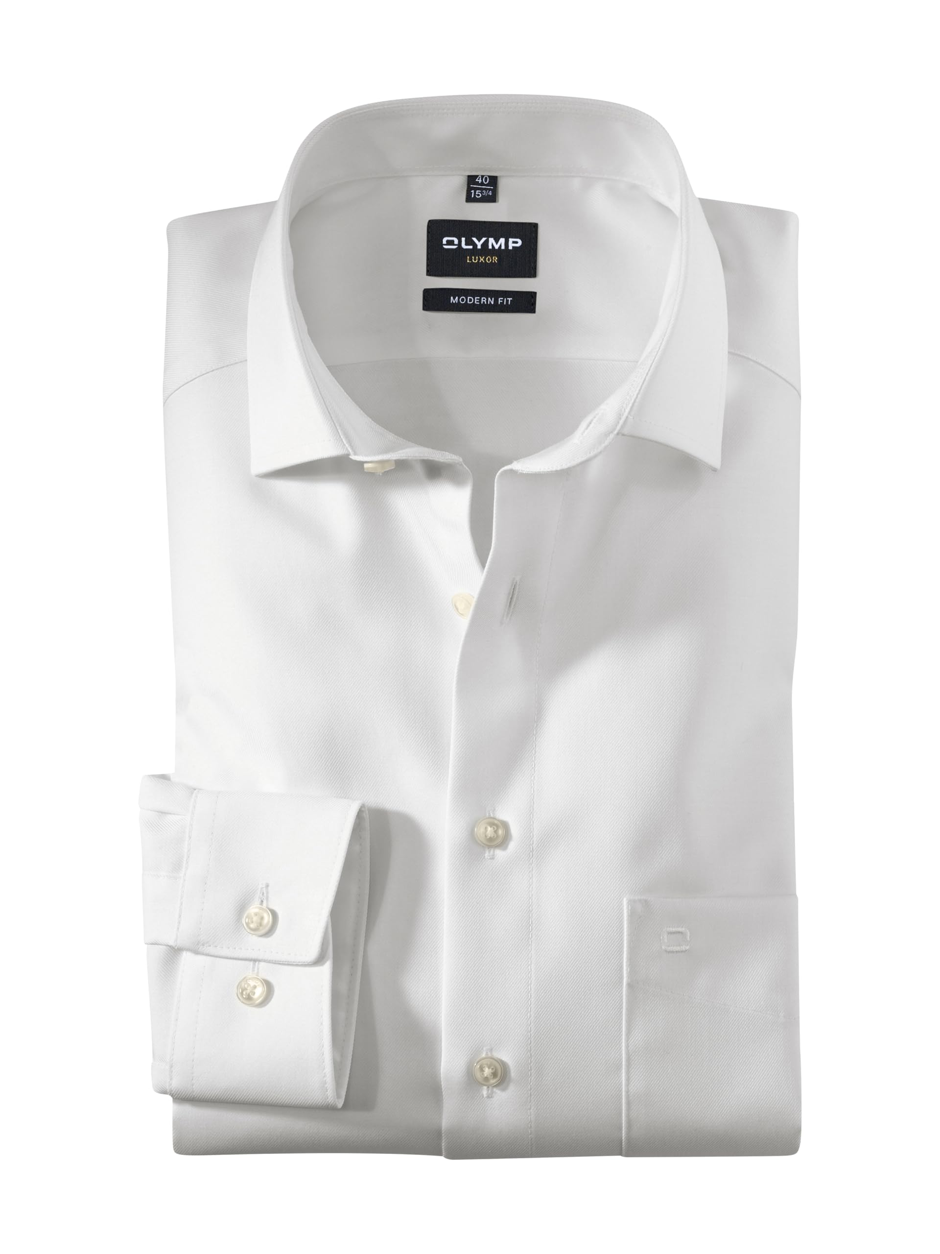 Olymp men’s shirt “Level 5 Body Fit”, long sleeve - White -