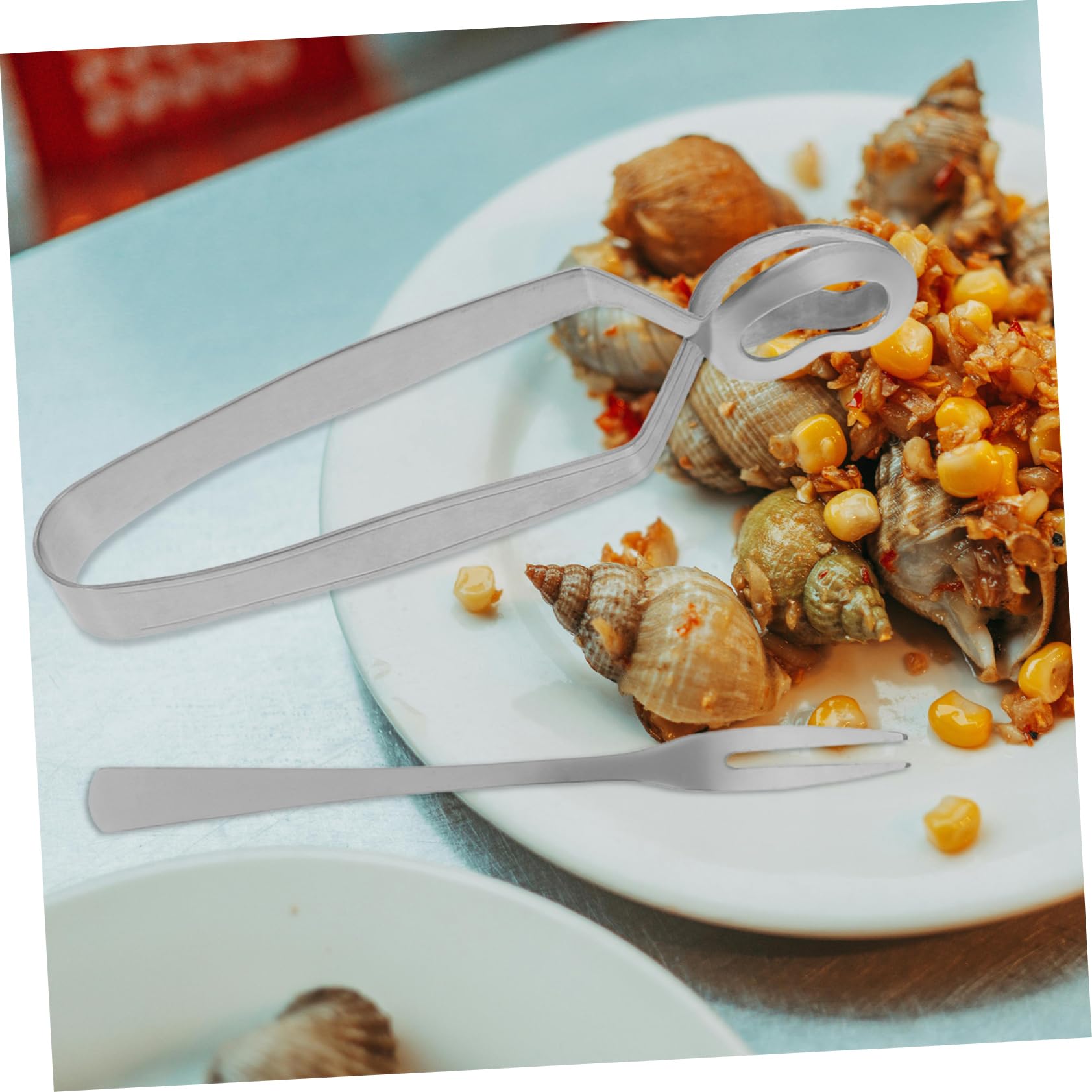 Amosfun 12 Juegos Utensilios Inoxidable para Caracoles Pinzas y Tenedores para Servir Escargot Cocina y Herramientas Prácticas y Fáciles de Limpiar