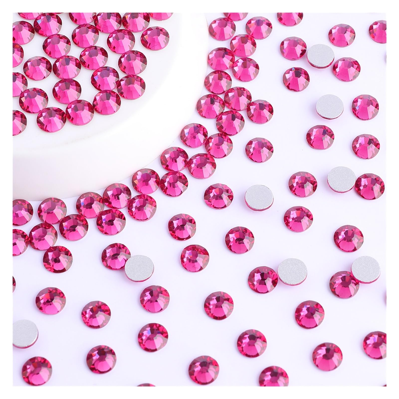 Glass Nail Art Rhinestones Glitter Round Flatback Crystal SS6 SS20 Manicure