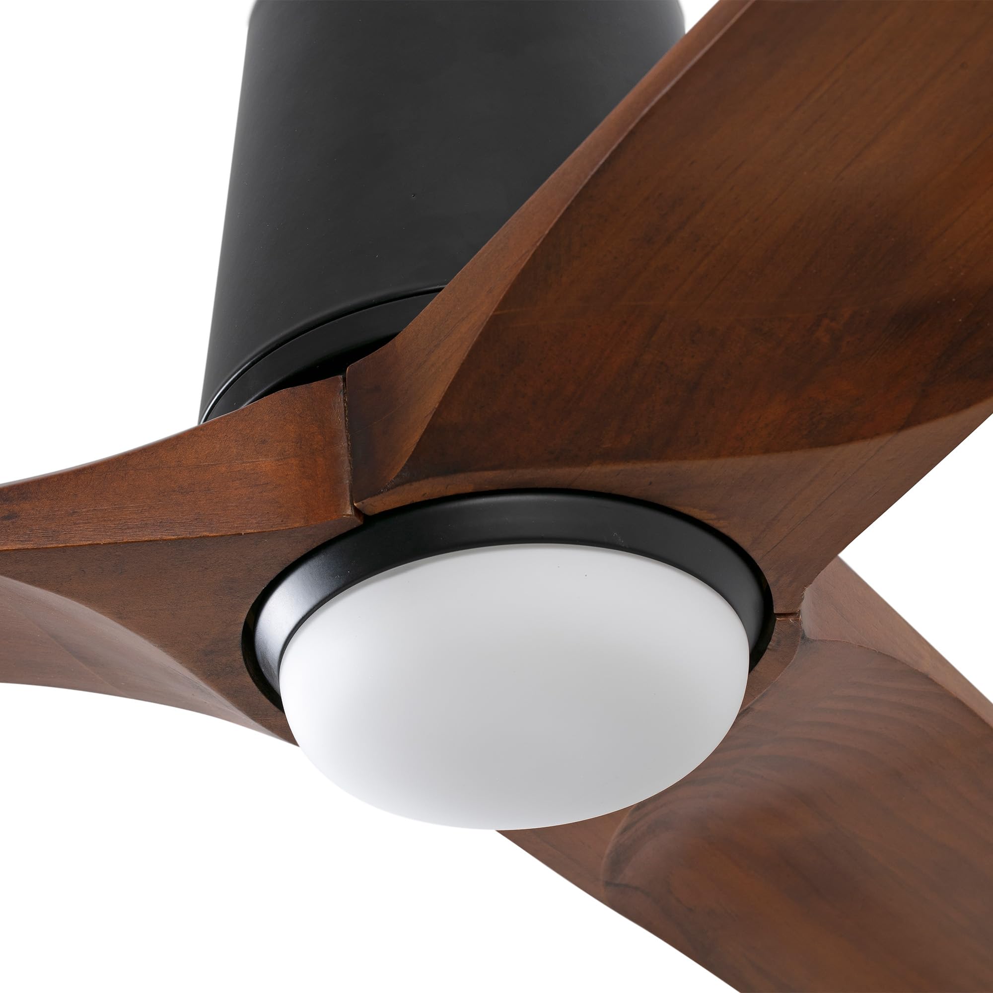 FARO BARCELONA 338391S - HEYWOOD TUB LED L Ventilador negro/nogal 10W SWT