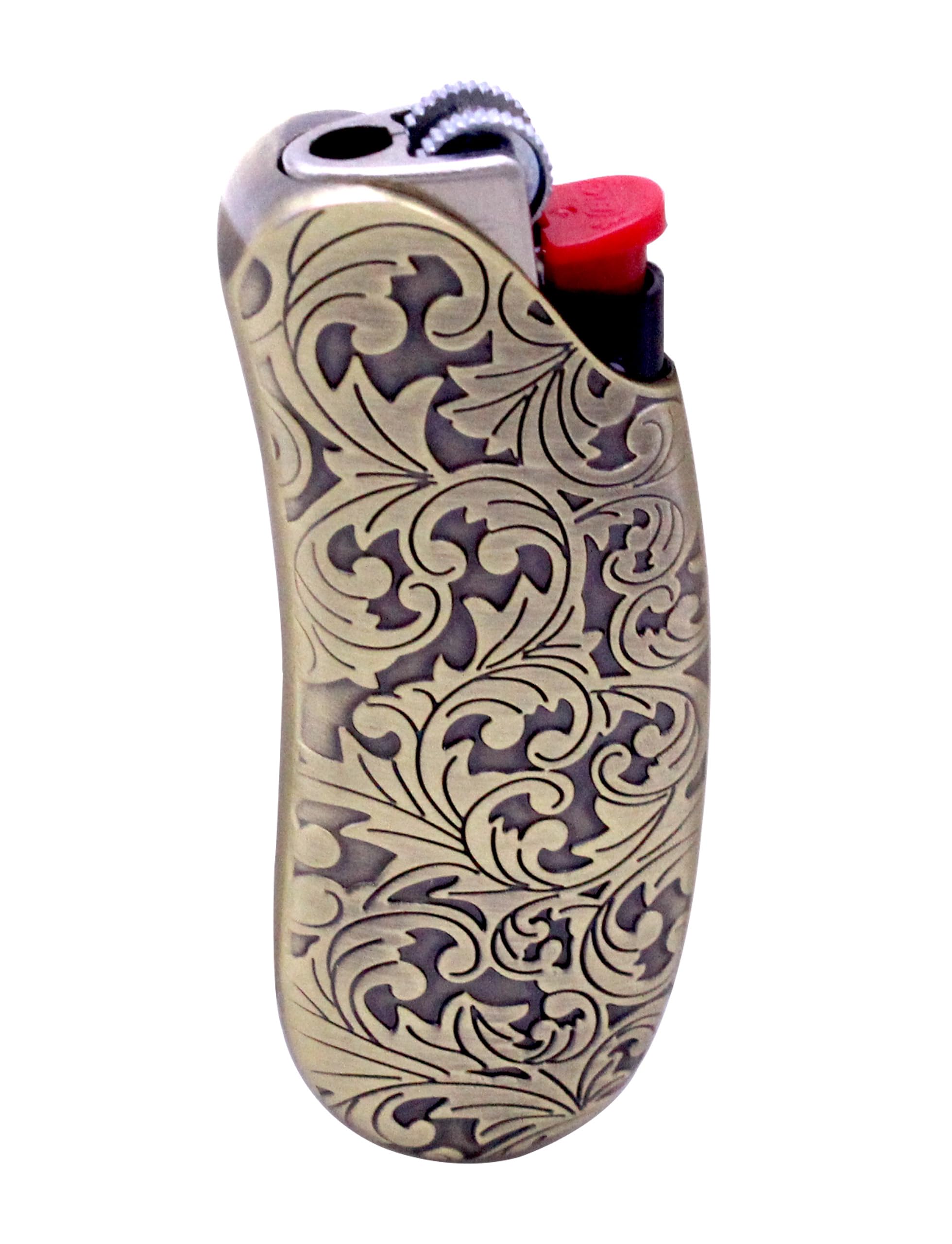 Amazon.com: HUMWE Vintage Flower Design Metal Lighter Case