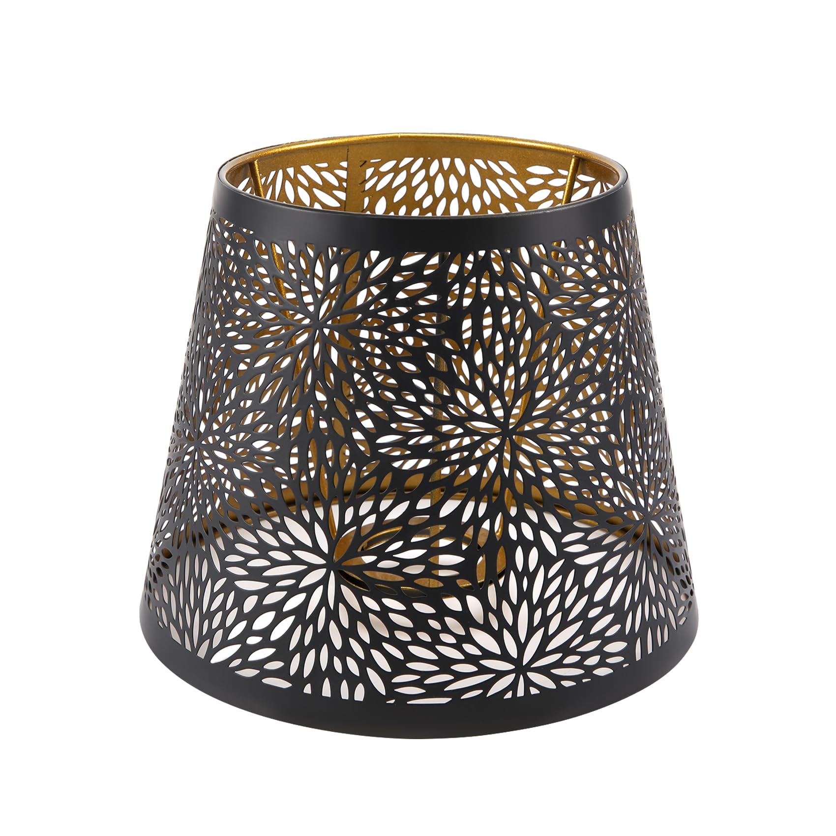 Metal Abat Jour E14 E27 D'Ombre D'Arbre En Fer Vintage Sculpté Pour Lampe De Table DéCoration pour Lampadaire Lampe Suspendue Plafonnier Suspension Luminaire Noir