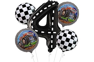 Monster Truck 4th Birthday Party Supplies, Perfect for Your Little Truck Enthusiast!