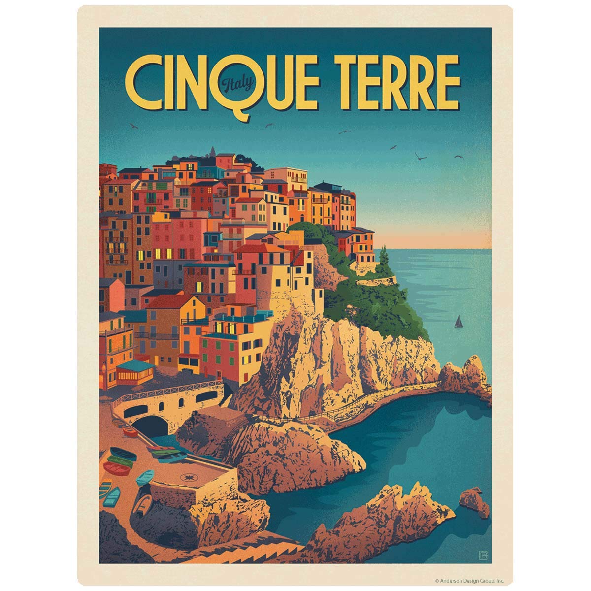 Cinque Terre Italy Manarola Village Decal Peel and Stick