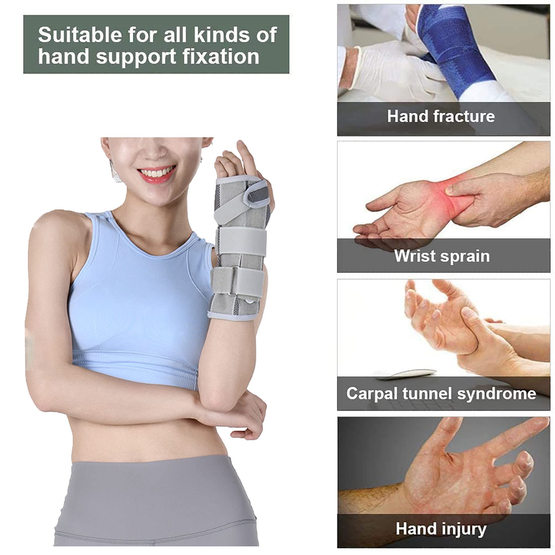 Muñequera para Túnel Carpiano Férula Muñeca Esguinces Dolor en Túnel Carpiano Síndrome Tendinitis Muñeca Alivio del Dolor Artritis Lesiones Deportivas Sueño Nocturno Soporte