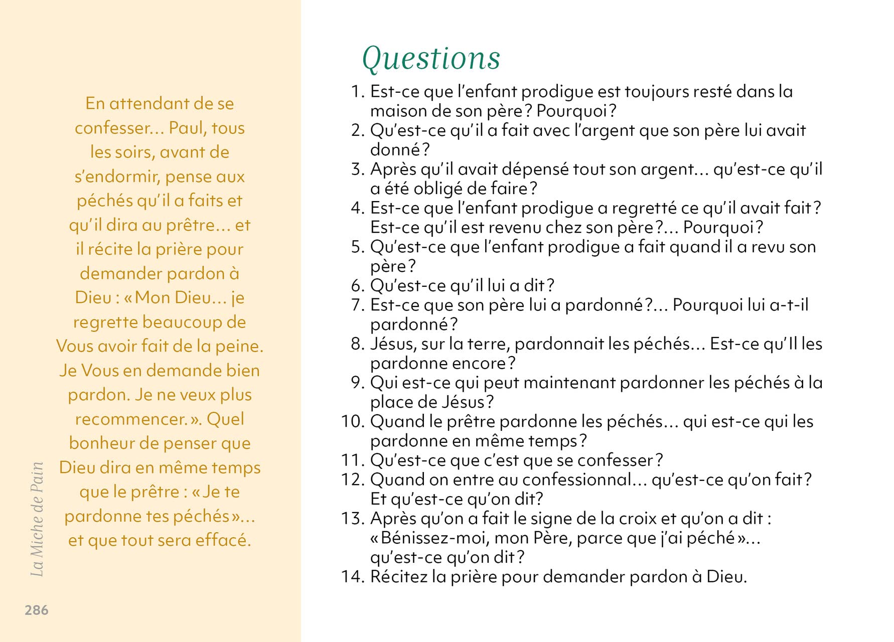 La Miche de Pain - 2ème année catéchisme illustré