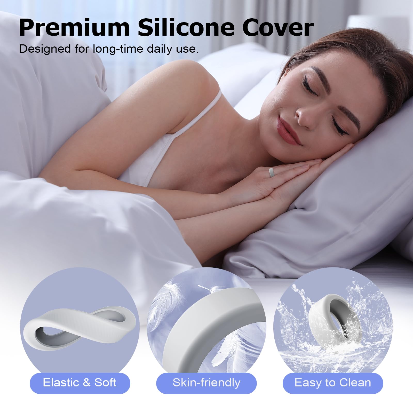 TiMOVO 10Pack Ring Cover Compatible with Ring Gen 4/Gen 3, Anti-scratch elastic silicone case for women men, Size S Colorfu