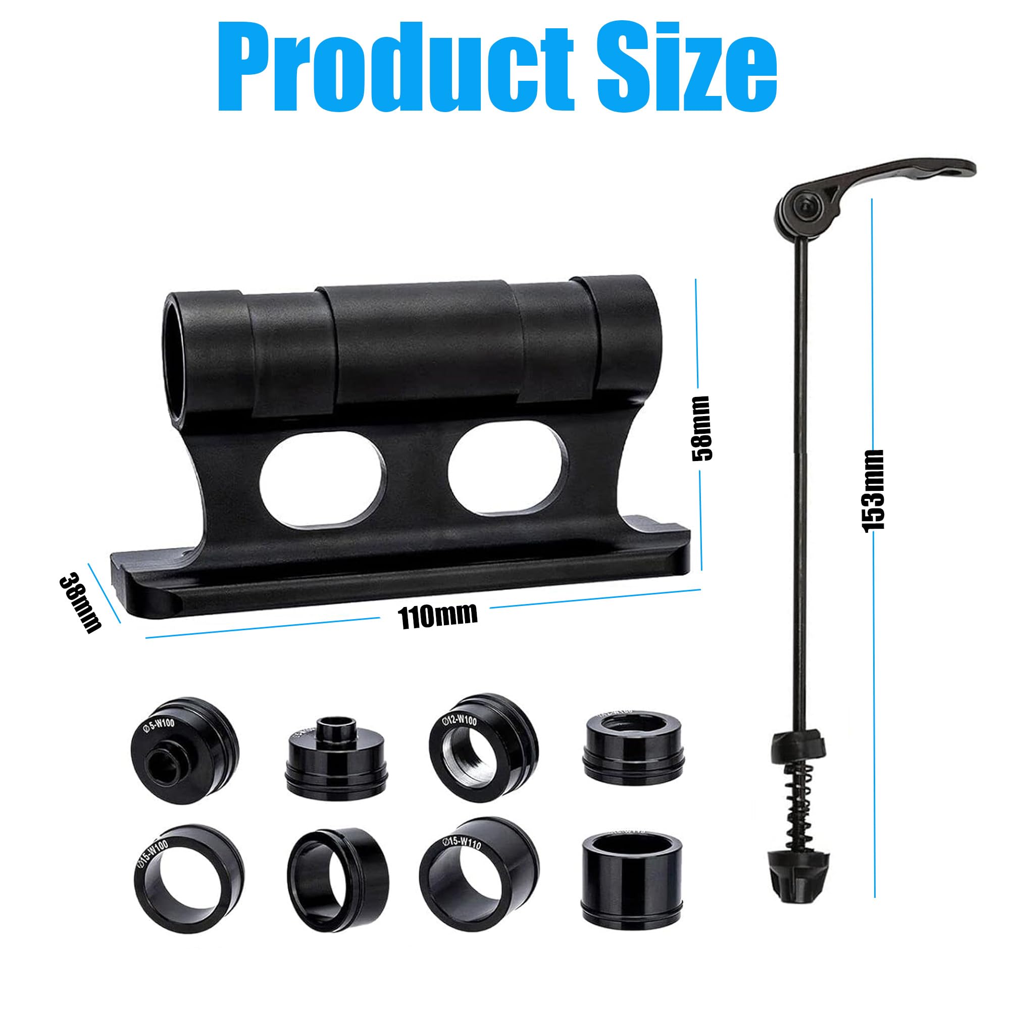 Support De Fourche Vélo Pour Barre De Toit - Bloc Aluminium 20x110 Mm, Fixation Rapide, Léger Et Solide - 4