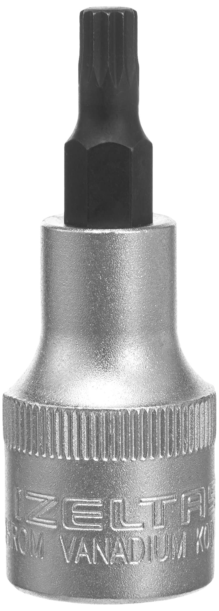 izeltas İzeltaş 1114064006 M 6 1/2" On Iki Köşe Lokmalı Bits Uç Kısa (60 Mm), Krom, M6