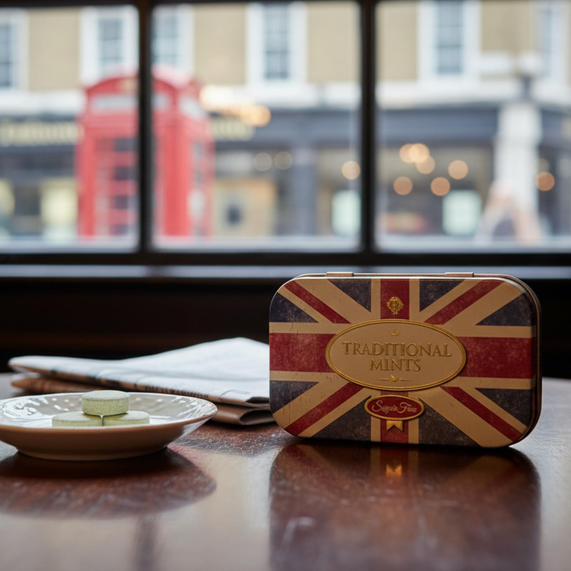 Union Jack Flag Sugar Free Mints Tin (35g, 1.2oz) - British