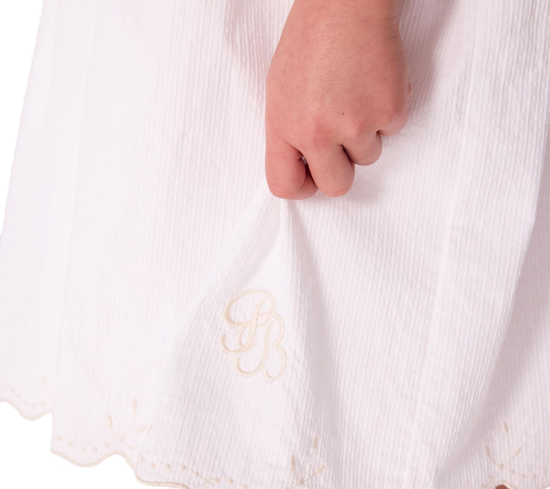 Petit Bateau Abito Bambino in Cotone Manica Corta Tinta Unita, Schiuma, 4 Anni
