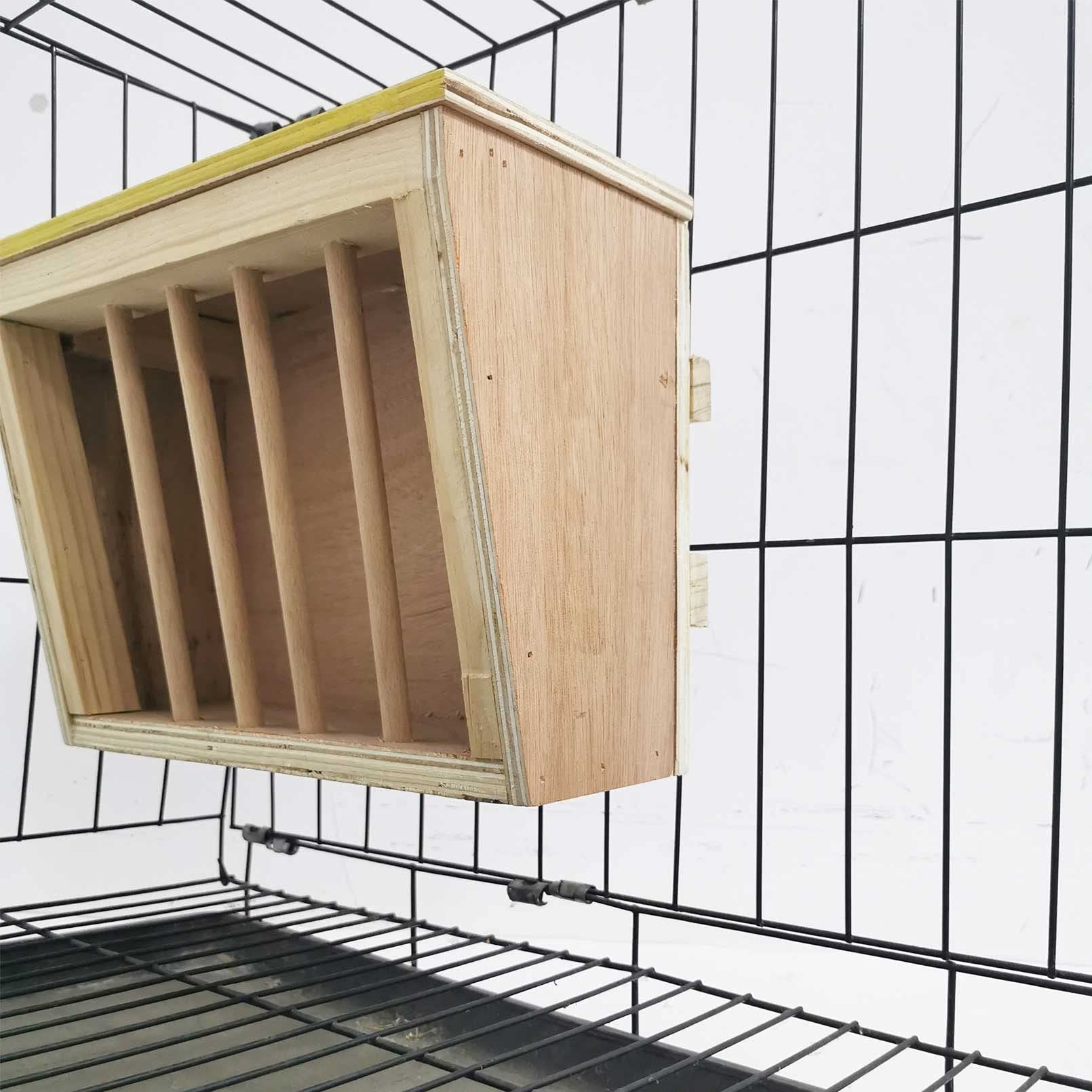 kathson Rabbit Hay Feeder Rack Wooden Food Feeding Manger Bunny Grass Holder Small Animals Less Wasted Food Dispenser for Rabbits Guinea Pig Chinchilla Hamster - image 7