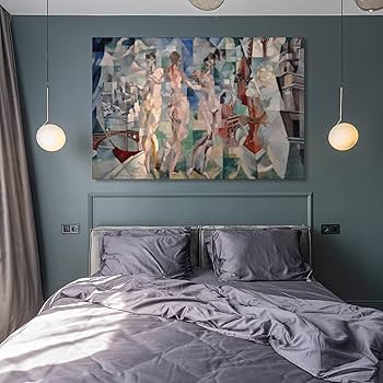 ロベール・ドローネ、『都市』、希少画集画、状態良好、新品木製額・額装付 ロベール・ドローネー、窓、希少画集画、状態良好、新品額装付