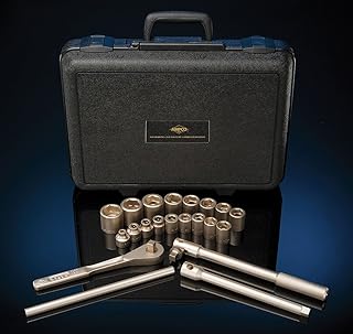 Ampco Safety Tools W-160M Socket Set, Non-Sparking, Non-Magnetic, Corrosion Resistant, 1/4