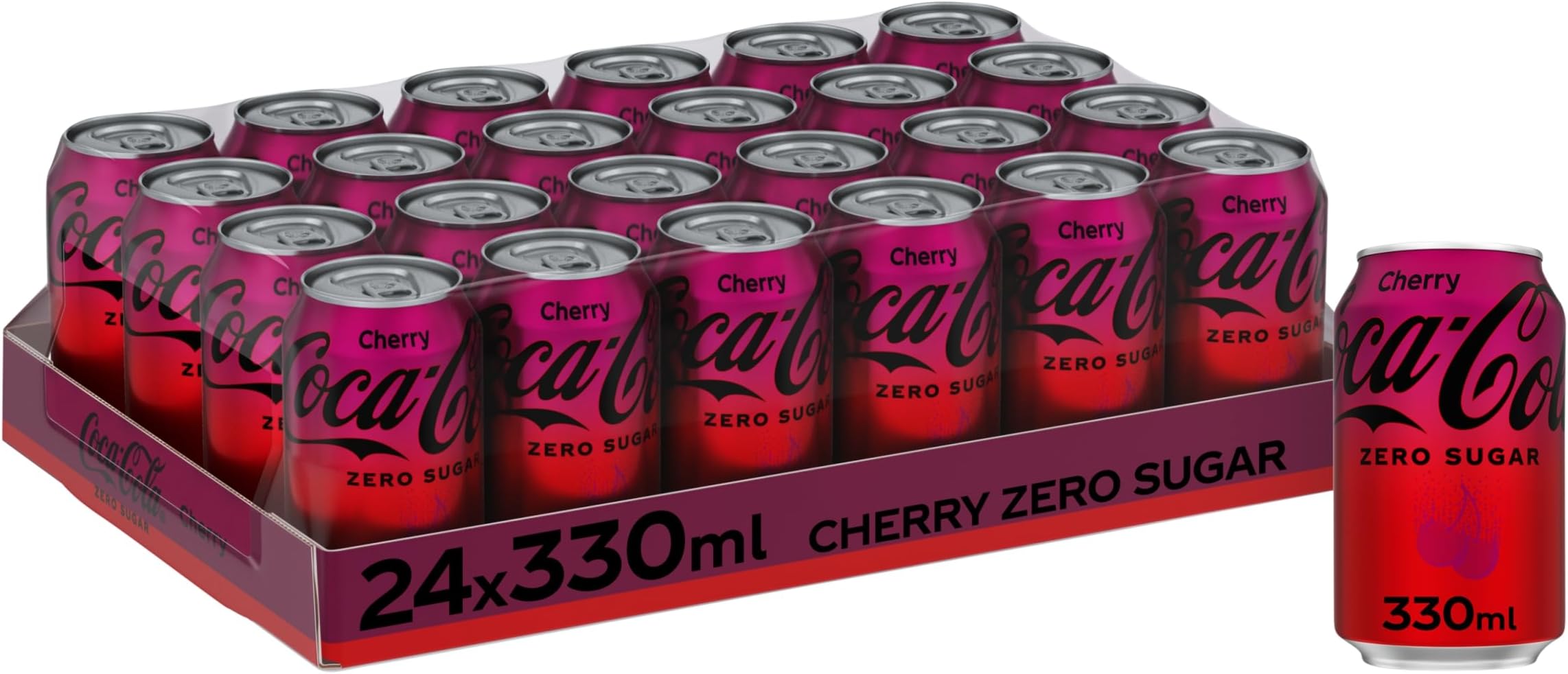 Sugar Cherry Soft Drink Cans, 24 x 330 mL