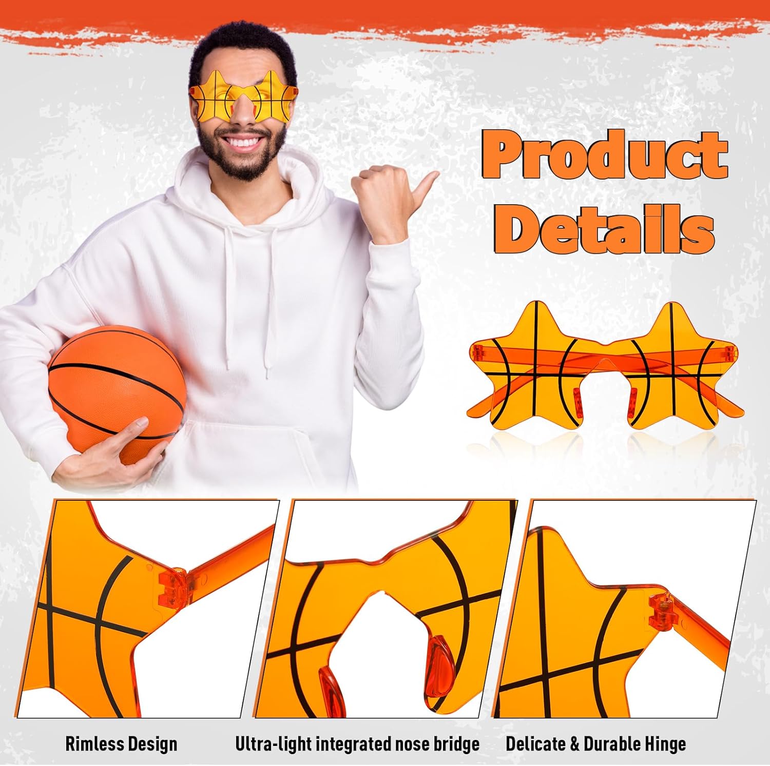 Tellegloww 20 Pcs Basketball Gifts for Team Star Glasses Stuff Goody Bag Fillers Party Favors for Player Coach
