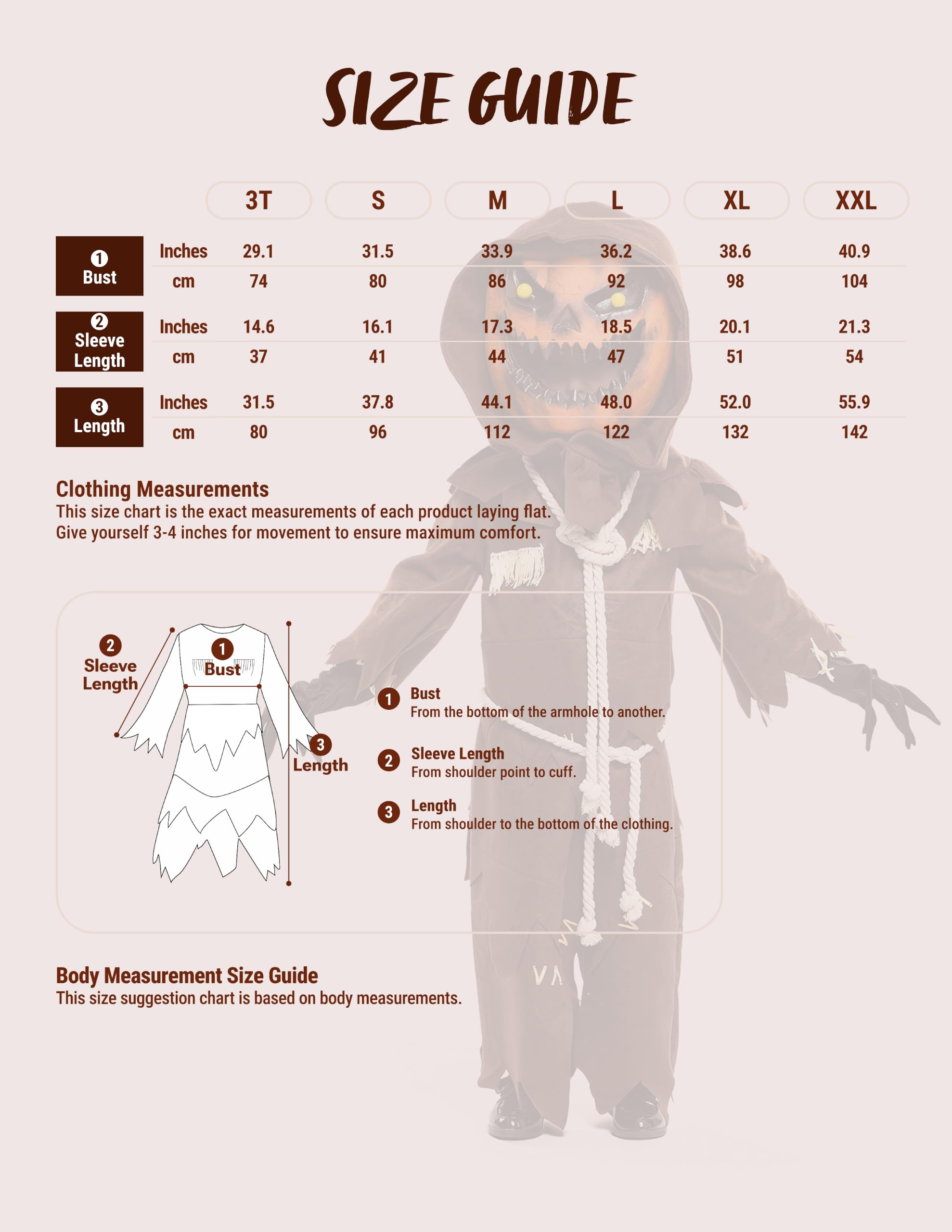 Spooktacular Creations Kostium dla dzieci, straszny strach na wróble, kostium dyni, dla chłopców, kostium na Halloween dla chłopców z głową dyni (XXL (14-16 lat)