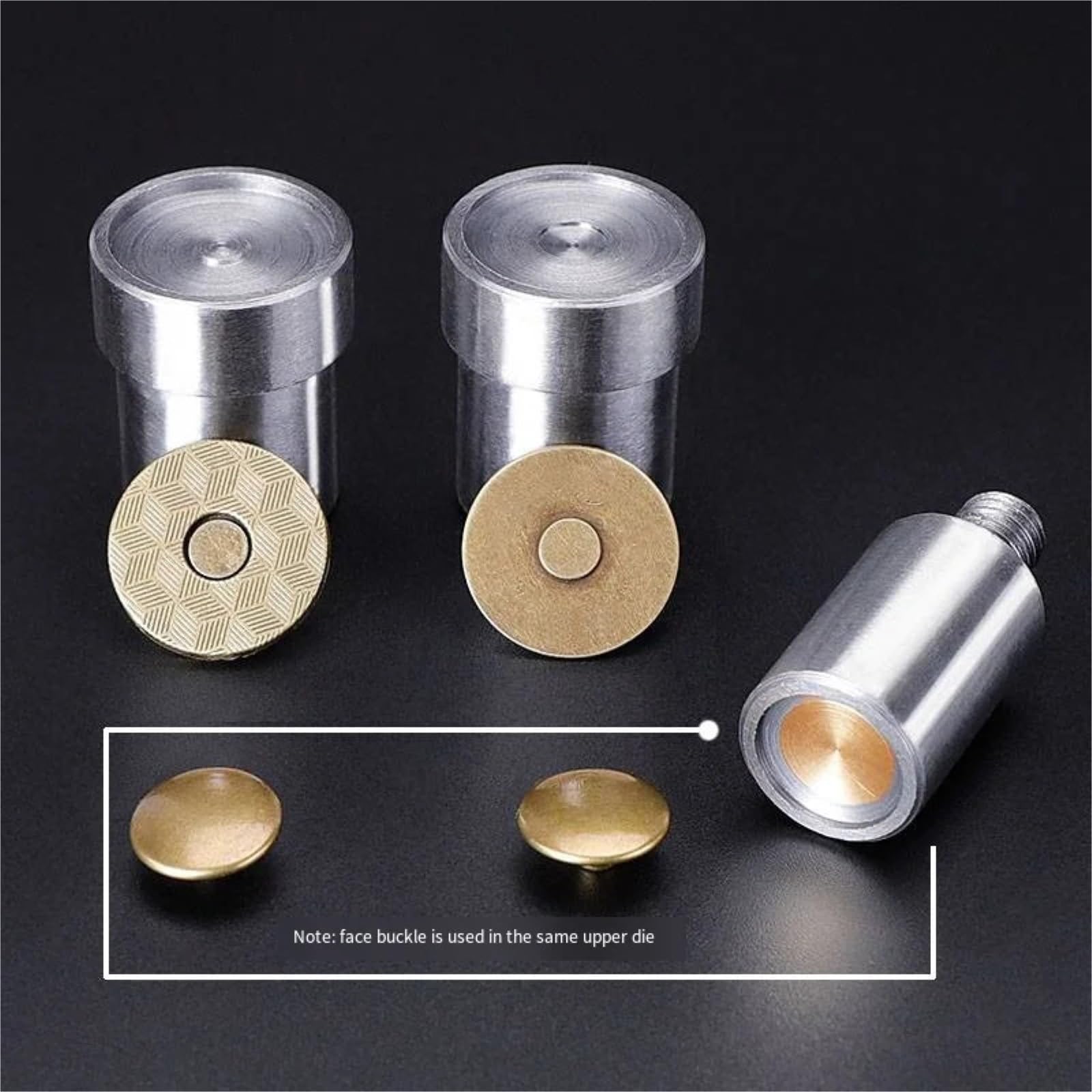 Snap Fasteners Botón Die Troquel de remache for molde botón magnético | Prensa manual Accesorios a presión de metal Herramientas Sujetador de ropa(Large button 18mm)
