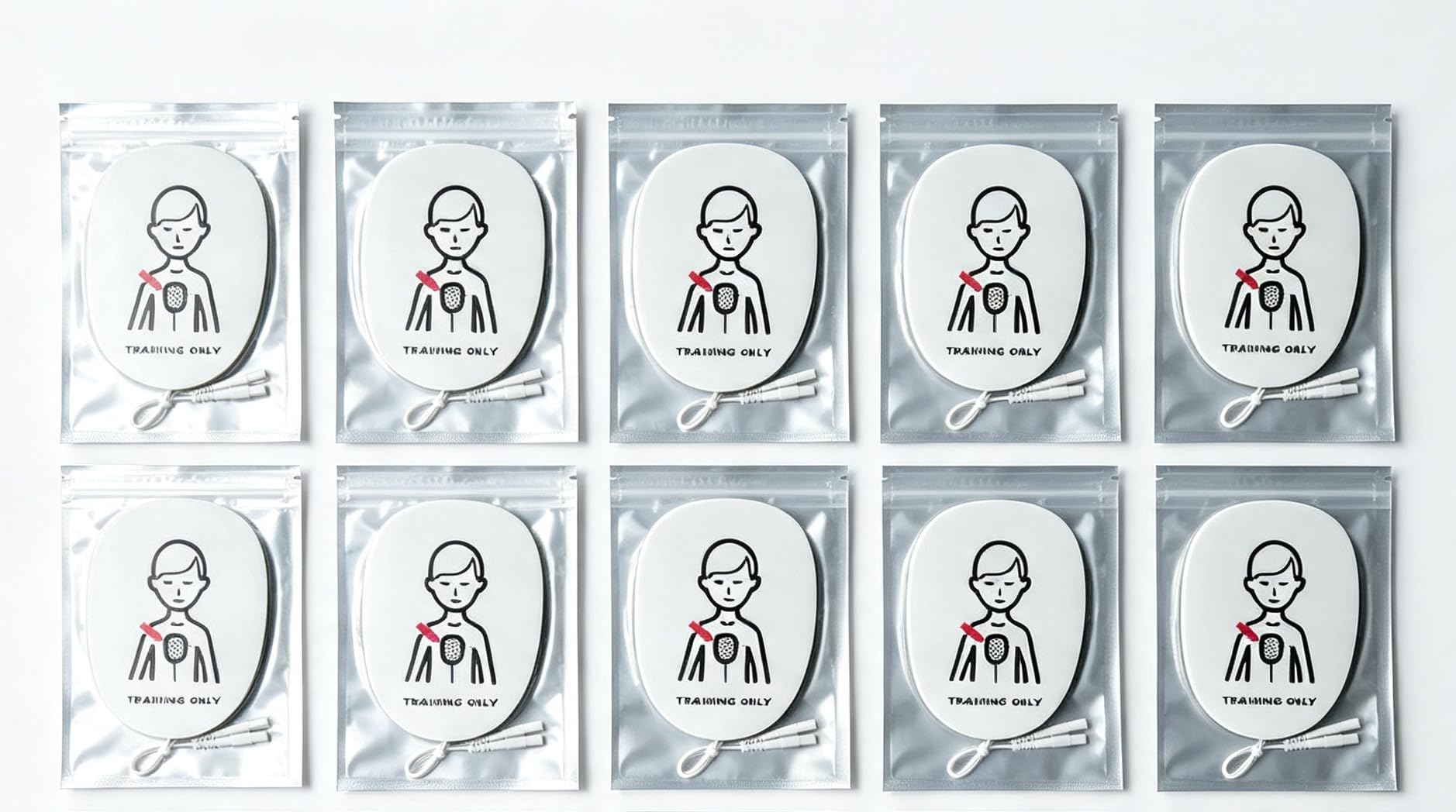 Zestaw dziecięcych podkładek treningowych AED CPR klasy pierwszej pomocy zamiennik kompatybilny z XFT AED Trainer XFT-120C+ XFT-120C XFT-120GA XFT-120GA XFT-120NB XFT-120GA-OR mini Trainer XFT-D0009