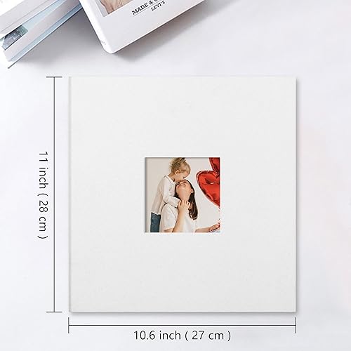 Miniatura 8 de Álbum de fotos autoadhesivo magnético para álbum de recortes, 40 páginas magnéticas de doble cara, con tapa dura de tela personalizable, de 11in de