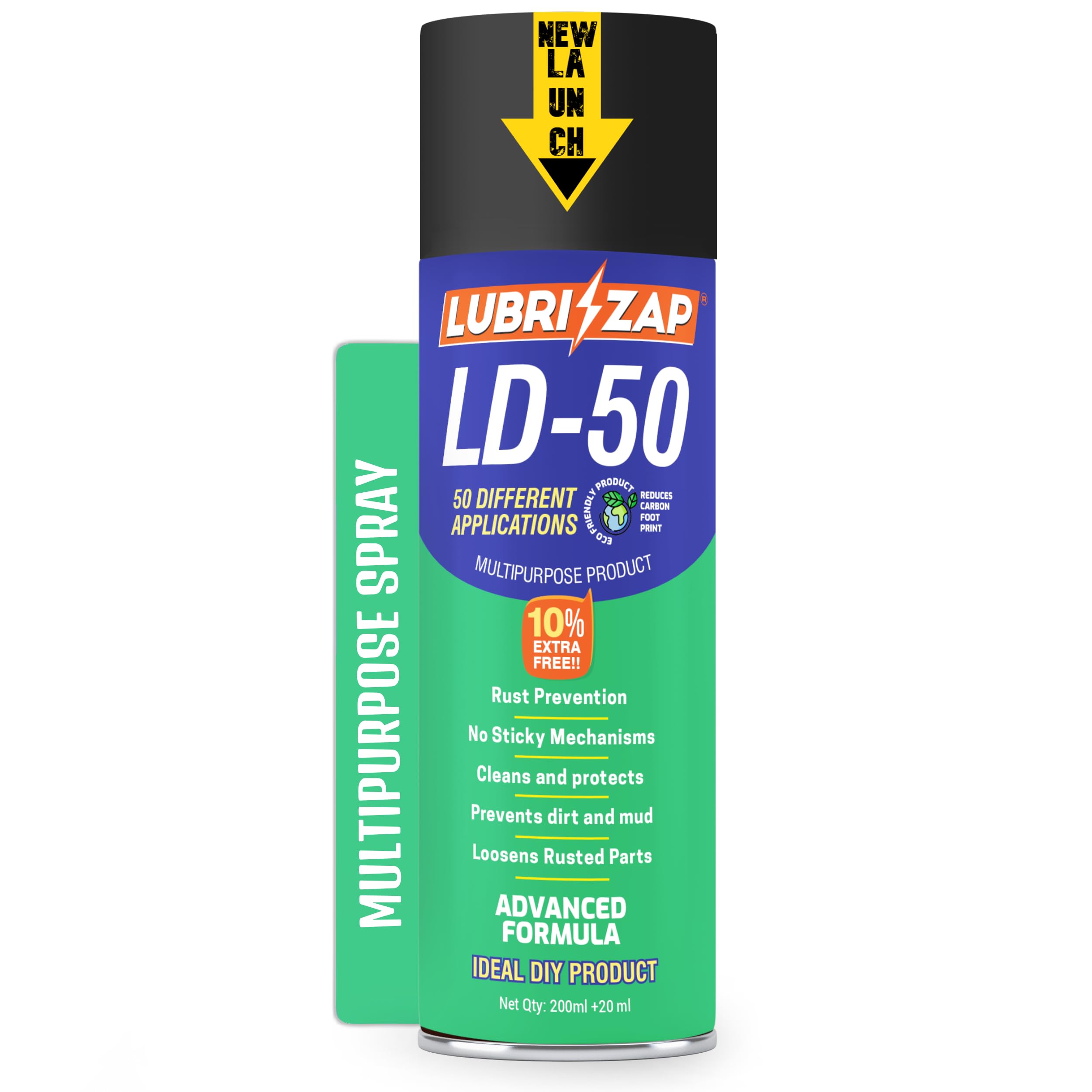 LUBRIZAP LD-50 Multipurpose Car care Spray with Straw, Rust Remover, Lubricant, Stain Remover, Powerful Chimney Cleaner, Degreaser, and Bike Chain Cleaner & Chain Lube (200ML + 20ML Extra) (Pack of 1)-image-7