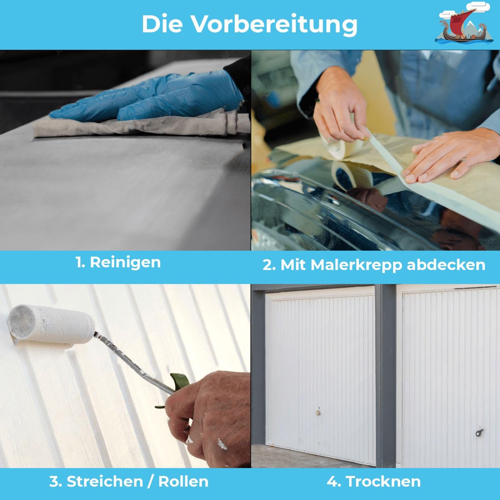 Halvar Metallschutzlack MATT Grau RAL 7000-7047 Metallfarbe besonders robuster Kunstharzlack Wetterbeständig & perfekter Langzeitschutz Metall (2,5 L, RAL 7047 Telegrau 4)