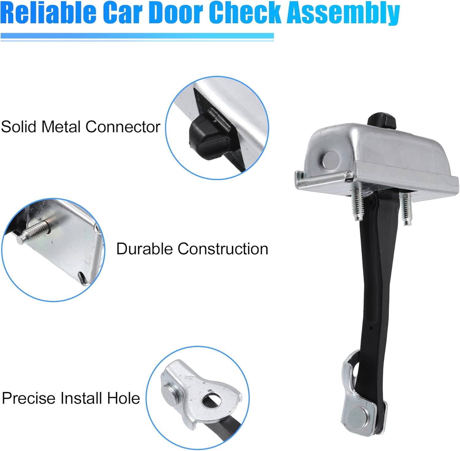 ACROPIX Car Front Left Right Door Check Strap Stop Limiter Bracket Fit for GMC Envoy Fit for Buick Rainier - Pack of 1 Black
