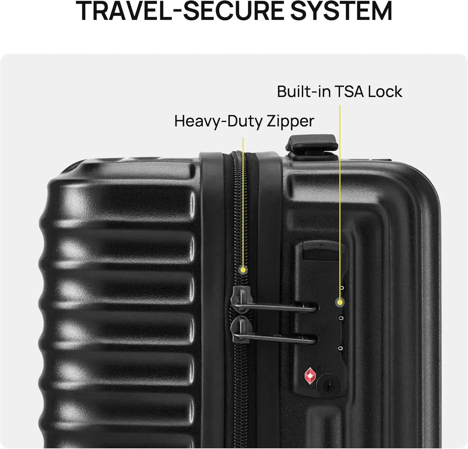 NINETYGO Carry On Luggage 22x14x9 Airline Approved, 20 Inch Luggage with Smooth Double Spinner Wheels, Hard Shell PC+ABS Suitcase Carry-On, Lightweight Travel Luggage, TSA Approved (Black, Himalayas) - Image 5