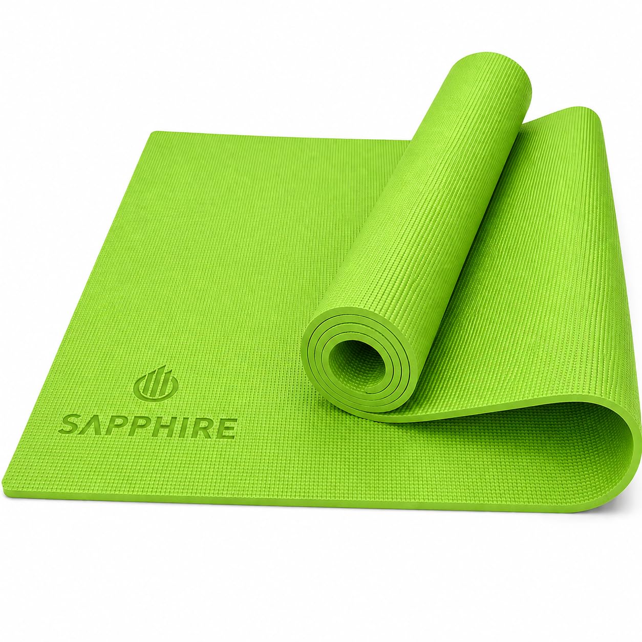 SAPPHIRE 6mm Thick Yoga Mat, Non Slip Pilates & Exercise Mat for Home Gym