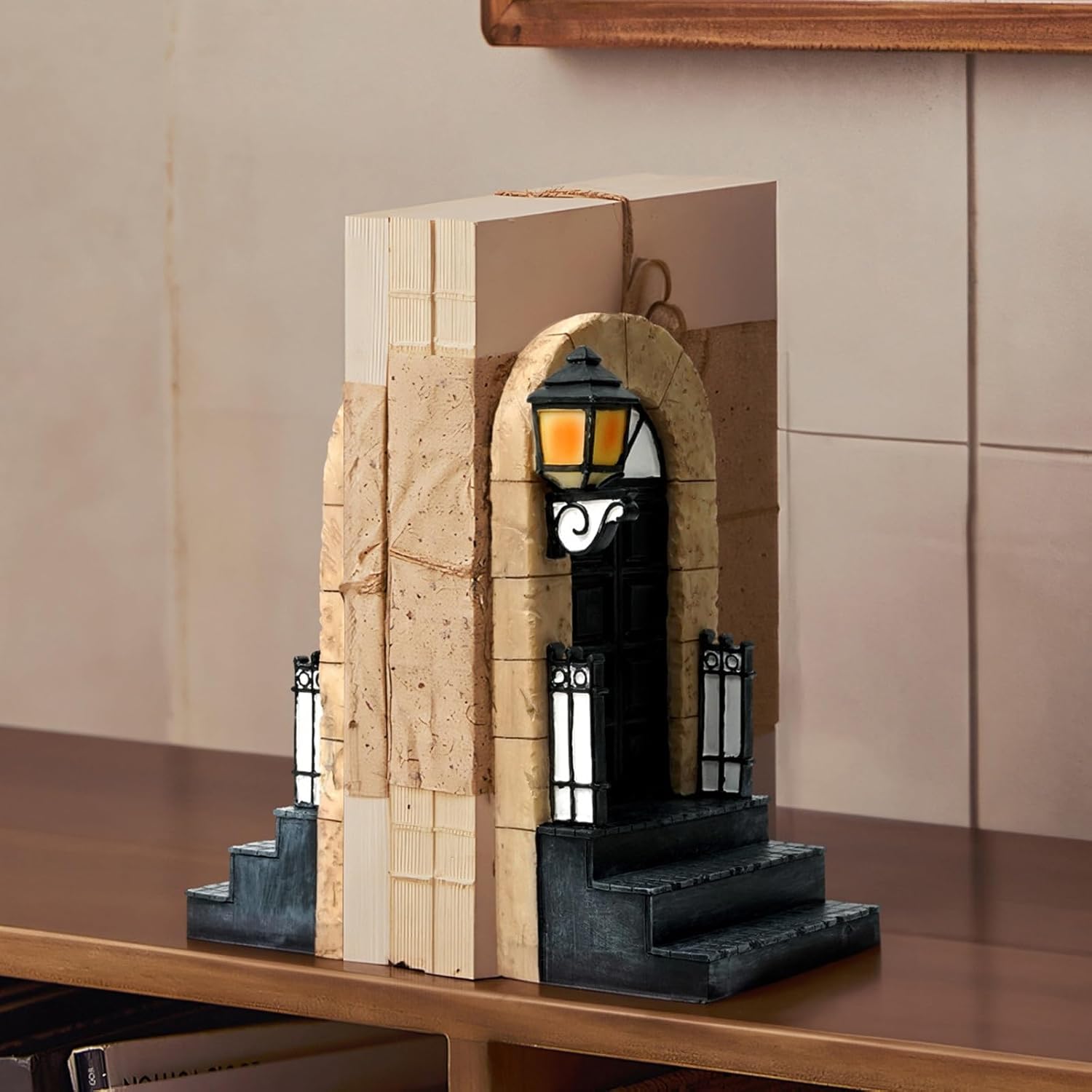 crayfomo1pc Unique Book End Decorative,Antique Bookend Art Deco Bookend,Book Holder Decorative Book End for Shelves Desk Home Office Bookshelf Decoration Antique Books Decor