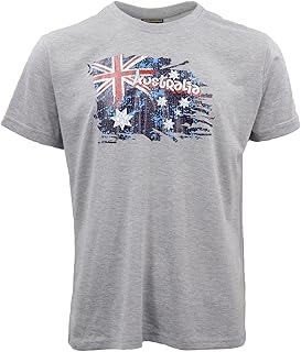 Adult 100% Cotton T Shirt Australia Day Australian Flag Souvenir Gift Tee Tops