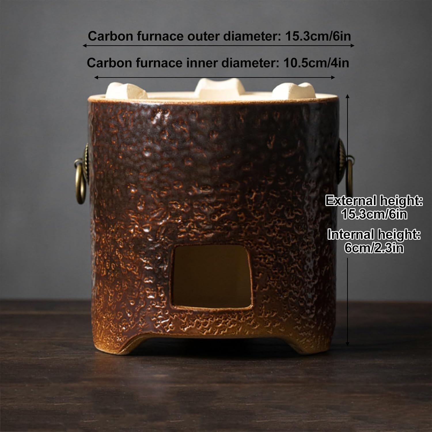 Pottery Barbecue Stove Portable Charcoal Grill Multifunctional Pottery Outdoor Clay Stove for Home Camping Picn