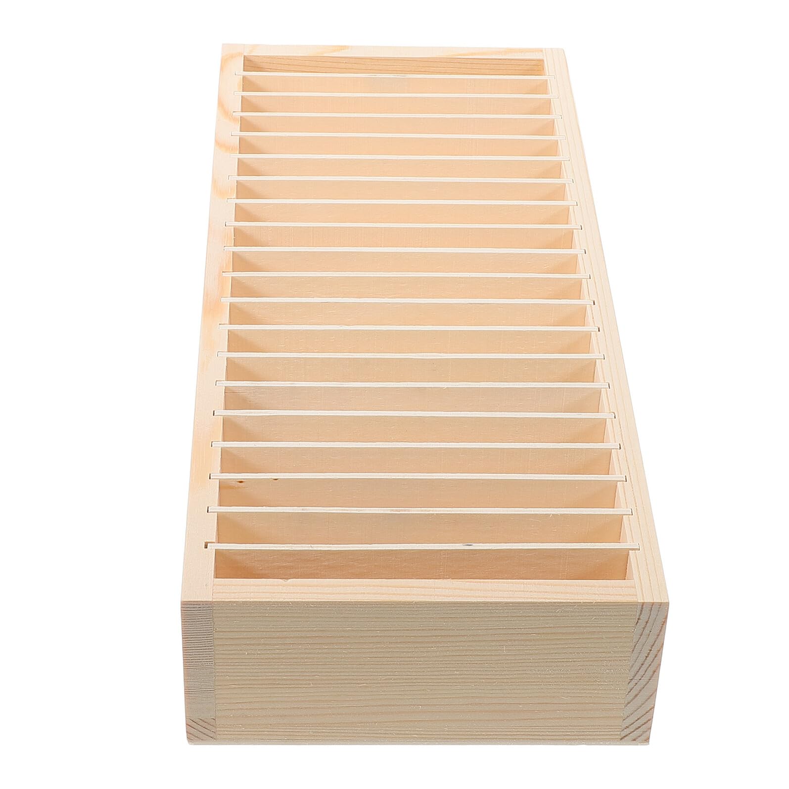 Organisateur cartes de visite en bois pour stopper le désordre des fiches de bureau