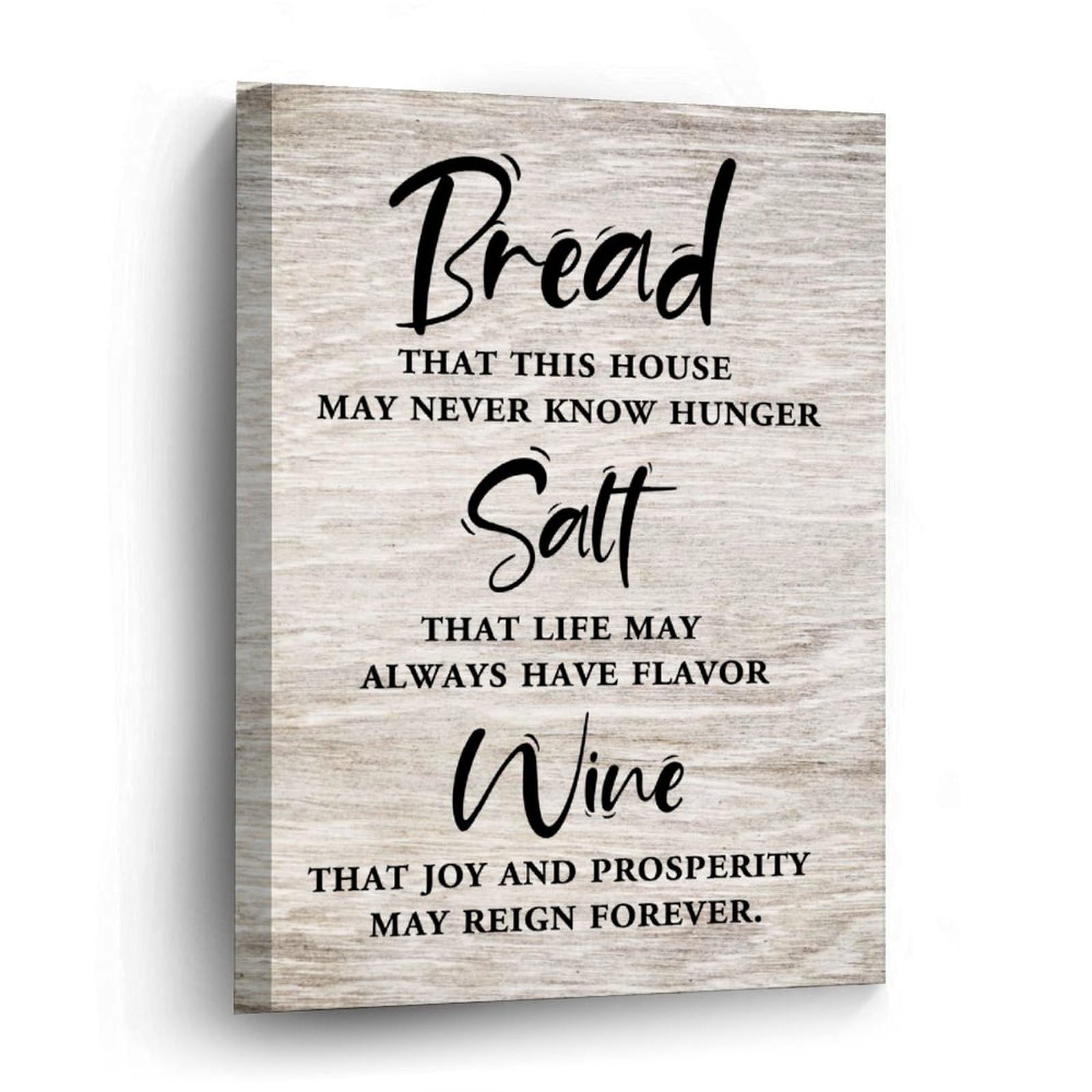 Bread That This House May Never Know Hunger. Canvas Wall Art 16x20in Sayings Canvas Pictures Artwork Posters Ready to Hang Modern Wall Paintings for Bedroom Living Room Kitchen New Home Decor